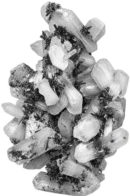 Monochrome mineral study accompanying Mars Square Uranus: Birth Chart Meaning and Transit Triggers