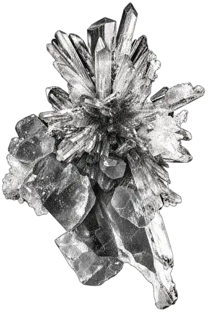 Monochrome mineral study accompanying Chart Ruler Meaning: How to Find the Planet Steering Your Chart